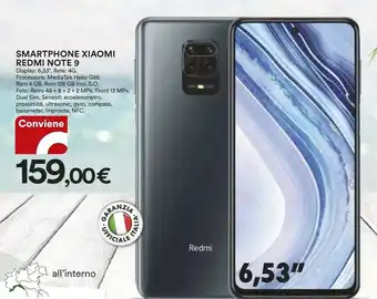 Coop Xiaomi Xiaomi Redmi Note 9 16,6 cm (6.53") Doppia SIM 4G USB tipo-C 4 GB 128 GB 5020 mAh Nero offerta