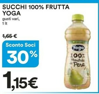 Coop Yoga succhi offerta