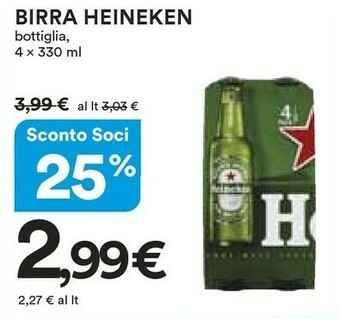 Coop Heineken Birra offerta