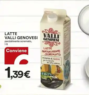 Coop Valli genovesi Latte parzialmente scremato offerta