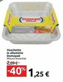 Carrefour Domopak Vaschette In Alluminio offerta