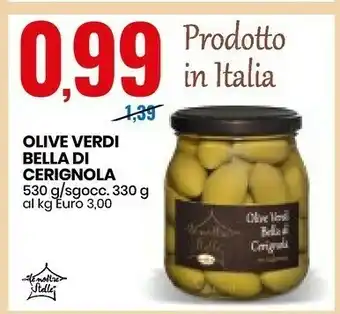 Eurospin Le Nostre Stelle Olive Verdi Bella Di Cerignola 330 G offerta