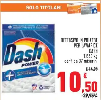 Conad Dash Detersivo in Polvere Per Lavatrice 1,850 kg conf. da 37 misurini offerta