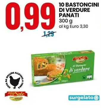 Eurospin Delizie dal Sole Delizie Del Sole - 10 Bastoncini Di Verdure 300 G(ml) offerta