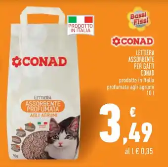 Conad Conad Lettiera Assorbente Per Gatti prodotto in italia profumata agli agrumi 10 l offerta