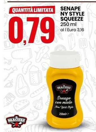 Eurospin Il braciere Senape NY Style Squeeze offerta