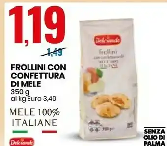 Eurospin Frollini Con Confettura Di Mele 350 G offerta