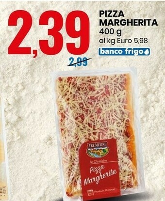 Eurospin Tre Mulini - Pizza Margherita 400 G offerta