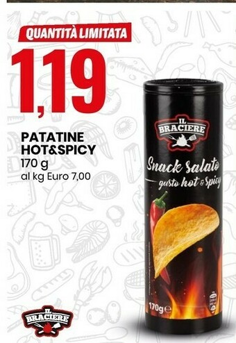 Eurospin Il braciere Patatine Hot & Spicy offerta