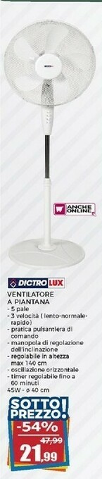 Happy Casa Lux Ventilatore offerta