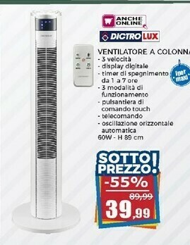 Happy Casa Lux Ventilatore offerta