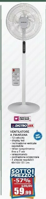 Happy Casa Lux Ventilatore offerta