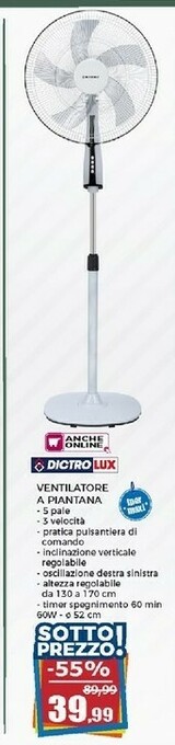 Happy Casa Lux Ventilatore offerta