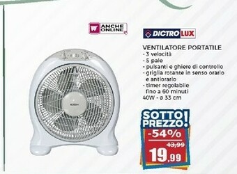 Happy Casa Lux Ventilatore offerta