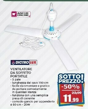 Happy Casa Lux Ventilatore offerta