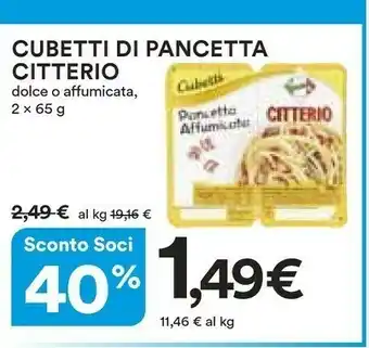 Ipercoop Citterio Pancetta offerta
