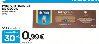 Ipercoop De Cecco Pasta di semola offerta