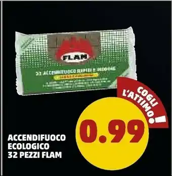 PENNY Flam Accendifuoco Ecologico 32 Pezzi offerta