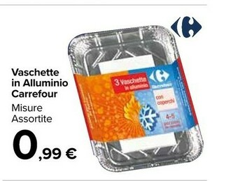 Carrefour Market Vaschette alluminio offerta
