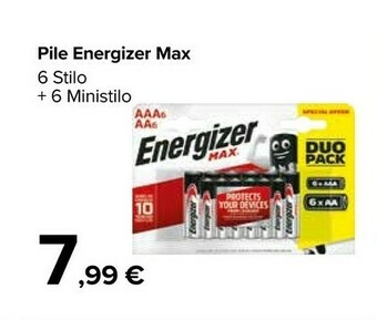 Carrefour Market Energizer Pile offerta