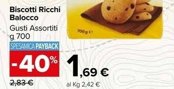 Carrefour Market Balocco Biscotti offerta