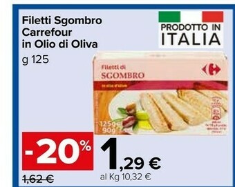 Carrefour Market Filetti di sgombro offerta