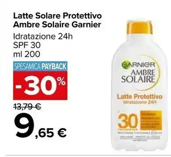Carrefour Garnier Crema solare offerta