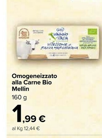Carrefour Mellin Omogeneizzati offerta