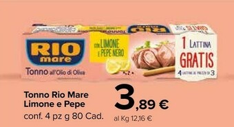 Carrefour Rio Mare Tonno Rio mare offerta