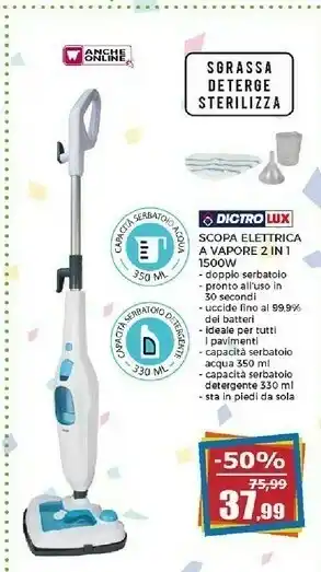 Happy Casa Lux Scopa a vapore offerta