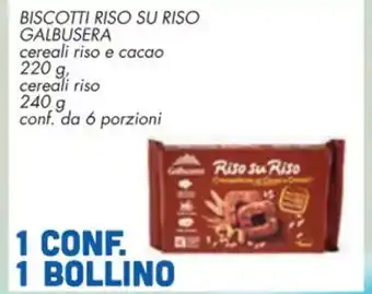Galbusera Biscotti Riso Su Riso cereali riso e cacao 220 g, cereali riso 240 g conf. da 6 porzioni
