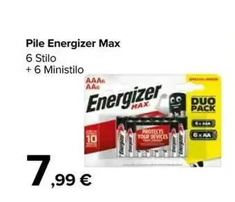 Carrefour Market Energizer 6 Pile Ministilo MAX offerta