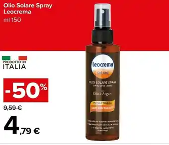 Carrefour Market Leocrema Olio Solare Spray offerta