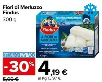 Carrefour Market Findus 4 Fiori Di Merluzzo 300 G(ml) offerta