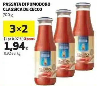 Coop De Cecco Passata di pomodoro offerta