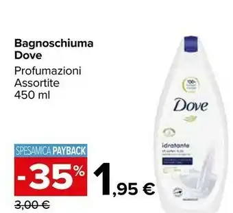 Carrefour Market Dove Bagnoschiuma Profumazioni Assortite 450 Ml offerta