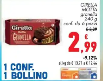 Conad Girella Motta granella 2450 g conf. da 6 pezzi offerta