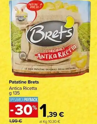 Carrefour Market Brets Patatine Pepe Nero 135 G(ml) offerta