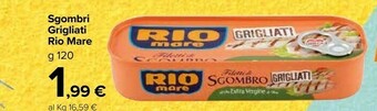 Carrefour Market Rio Mare Filetti Di Sgombro Grigliati Al Naturale 120 G(ml) offerta