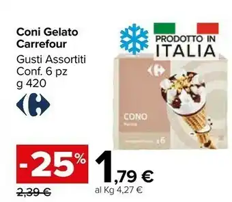 Carrefour Market Coni Gelato offerta