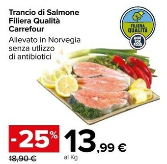 Carrefour Market Trancio Di Salmone Filiera Qualità offerta
