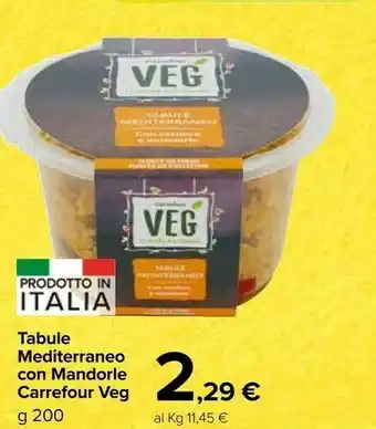 Carrefour Tabule Mediterraneo Con Mandorle 200 G