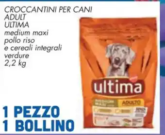 Conad ultima Croccantini Per Cani Adult medium maxi pollo riso e cereali integrali verdure 2,2 kg offerta