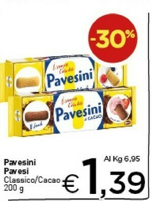 Crai Pavesi Pavesini Al Cacao 200 G(ml) offerta
