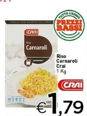 Crai Crai - Riso Carnaroli 1000 G(ml) offerta