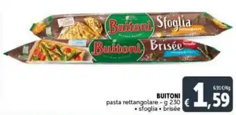 Deco Supermercati Buitoni Pasta rettangolare 230 g sfoglia/brisée offerta