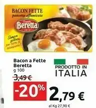 Carrefour Market Beretta Bacon Fette offerta