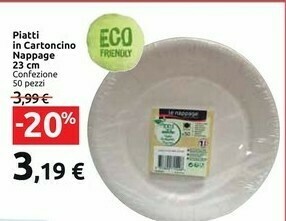 Carrefour Market Piatti di plastica offerta