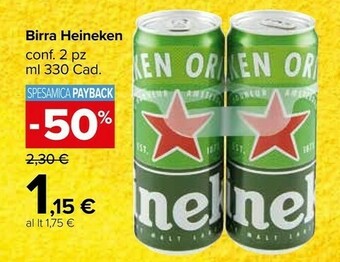 Carrefour Market Heineken Birra 330 G(ml) offerta