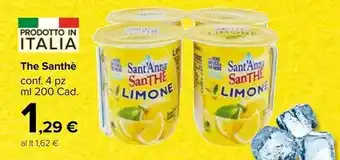 Carrefour Market Sant'anna SanThè Al Limone 200 G(ml) offerta